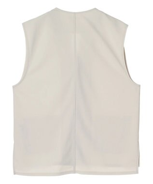 Green Parks フロントＺＩＰカットベスト Ecru