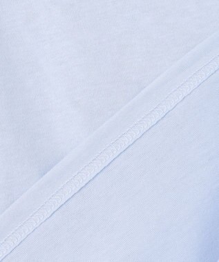 ANY KIDS 【洗濯機可能】肩あき ロゴ刺繍Tシャツ サックスブルー