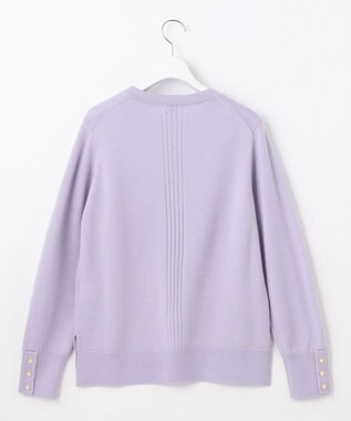 J.PRESS LADIES CLEAR LIGHT WOOL Vネック ニット ふじ色系