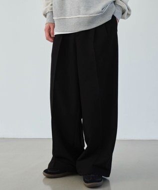 WEGO 【ユニセックス着用ITEM/SMLサイズ展開】バギースラックス ブラック