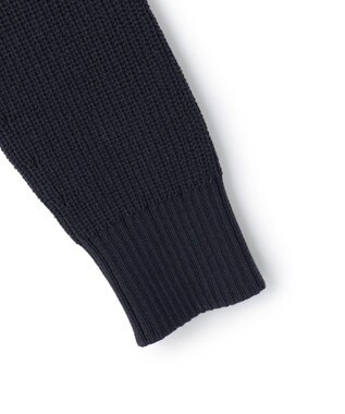 BEIGE， HELIODOR / スポンディッシュマリンボタンニット Navy