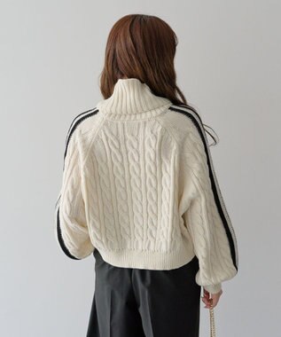 Green Parks ・ｓｗｉｎｇ　ｂｙ　ラインケーブルタートルニット Off White