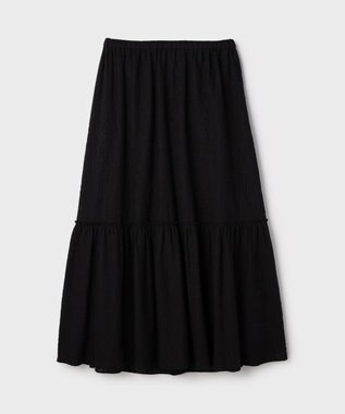 GRACE CONTINENTAL ティアードエンブロイダリースカート ブラック