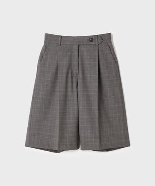 GRACE CONTINENTAL スーツ地ハーフパンツ グレンチェック