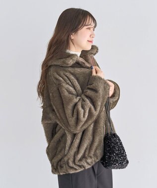 Green Parks ミンクライクファーブルゾン Gray