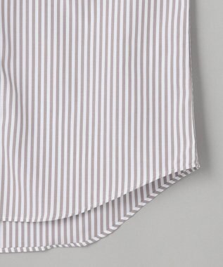 GOTAIRIKU 【形態安定】PREMIUMPLEATS_ボタンダウンカラー 通年ドレスシャツ_ストライプ(25年春夏モデル) ダークブラウンストライプ