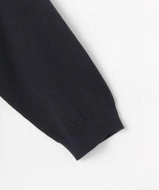 J.PRESS LADIES S Lace Jacquard ニット ブルゾン ネイビー系