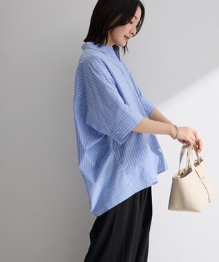 Green Parks ＵＶカットスキッパー半袖シャツ Stripe