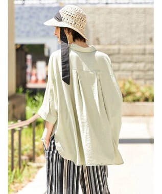 AMERICAN HOLIC 接触冷感Ｗポケットシャツチュニック Mint