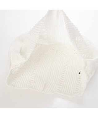 UNBILLION カシュカシュ cachecache / ラメ糸ラウンドセミショルダー ホワイト