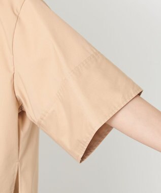 NAVE 【ReNAVE・セットアップ可/洗える/接触冷感/UVケア】コットンポリブロード クロップドシャツ ベージュ系