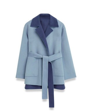 JOSEPH ダブルフェイスリバーシブル　ミドルコート Faded Sky/Harbour