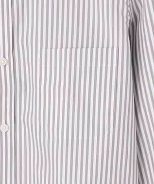 GOTAIRIKU 【形態安定】PREMIUMPLEATS_ボタンダウンカラー 通年ドレスシャツ_ストライプ(25年春夏モデル) ダークブラウンストライプ