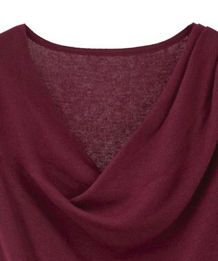 earth music&ecology ドレープニットプルオーバー Bordeaux