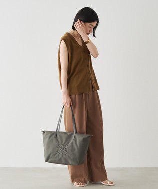 russet ＜390g/撥水性あり＞天ファスナー付きコーデュラナイロントートバッグ(CE-1560) Gray