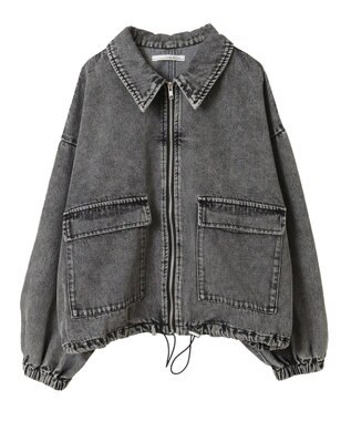 Green Parks ・ＥＬＥＮＣＡＲＥ　ＤＵＥ　デニムステンカラーブルゾ Black