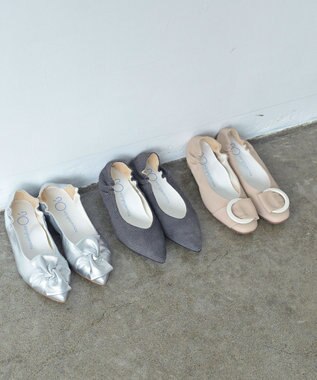 nouvelleRobe Oū 新色追加【本革・高反発】Heel Pointed-plain ポインテッドトゥ ヒールパンプス グレーコンビ