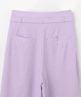 GRACE CONTINENTAL ツータックベルトワイドパンツ ラベンダー