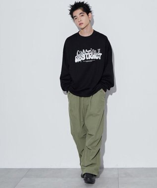 WEGO メタリックロゴプルオーバー ブラック