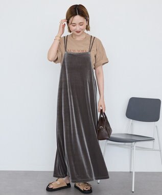 AMERICAN HOLIC ベロアキャミワンピース