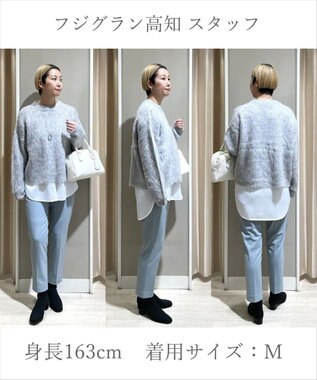 UNFILO L 【ウエストゴム/14サイズ展開】beauty warm pants テーパード セージ