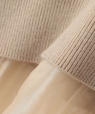 uncrave ウール ナイロン ペプラム ニット（uncrave STANDARD） ベージュ