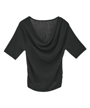 earth music&ecology ドレープニットプルオーバー Black