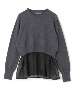 uncrave ウール ナイロン ペプラム ニット（uncrave STANDARD） チャコール