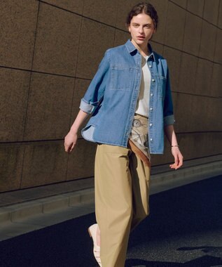 J.PRESS LADIES L 【WEB限定カラーあり】TC ライトタンブラー ベイカー パンツ ベージュ系