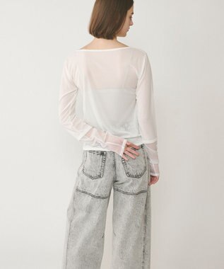 GRACE CONTINENTAL シアーアセテートカットトップ ホワイト