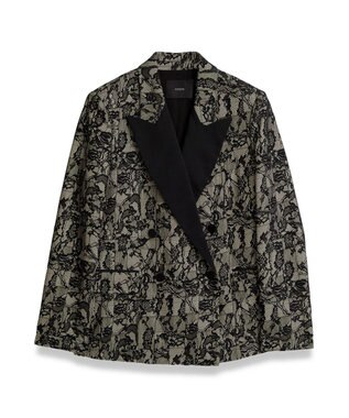 JOSEPH パッチワークレース　ダブルブレステッドジャケット Comet Combo