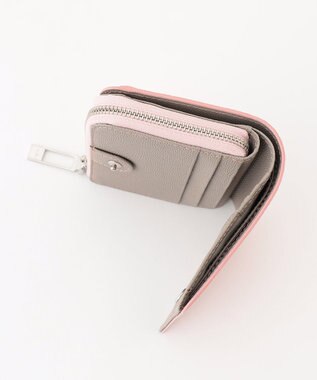 airlist 【収納力・バイカラー】コンパクト二つ折り財布　Stella　ステラ サーモンピンク×トープ