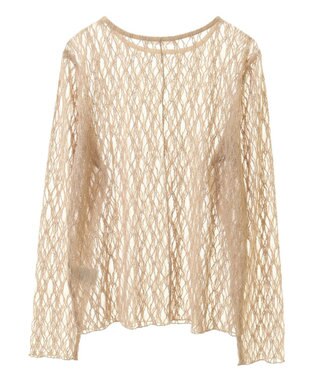 Green Parks パネルラインレースカットプルオーバー Light Beige