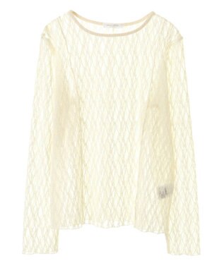 Green Parks パネルラインレースカットプルオーバー Ivory