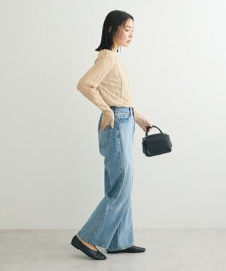 Green Parks パネルラインレースカットプルオーバー Light Beige