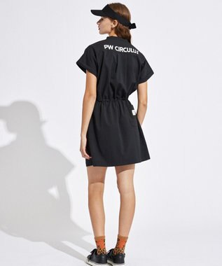 PW CIRCULUS 【高通気 / 軽撥水 / 軽量のDotAir 使用】【WOMEN】バンドカラーワンピ ゴルフウェア レディース ブラック系