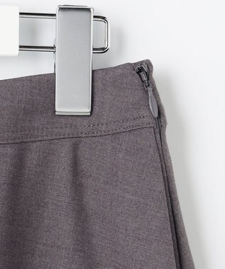 J.PRESS LADIES ギャバストレッチ フレア スカート グレー系