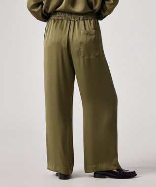 Paul Smith サテン ストレートパンツ カーキ