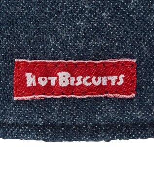 MIKI HOUSE HOT BISCUITS 【44-52cm】 くまのお顔 デニムキャップ インディゴブルー
