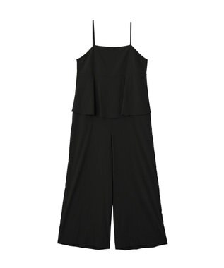 YECCA VECCA ドライタッチペプラムサロペット Black