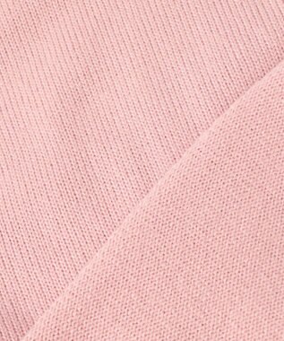 UNFILO 【洗える】クロップド Vネック カーディガン ピンク