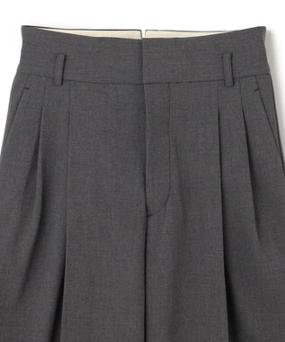 uncrave TRツイル ワイドトラウザー チャコール