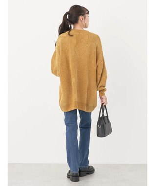 earth music&ecology シャイニーベロアモールチュニック Mustard