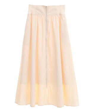 AMERICAN HOLIC 撥水加工 フロントZIPフレアスカート Ecru