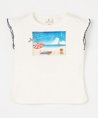 組曲 KIDS 【150-160㎝】夏休みの絵日記 Tシャツ オフホワイト系