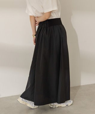 AMERICAN HOLIC 撥水加工 フロントZIPフレアスカート Black