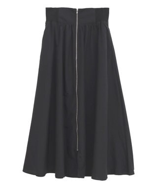 AMERICAN HOLIC 撥水加工 フロントZIPフレアスカート Black