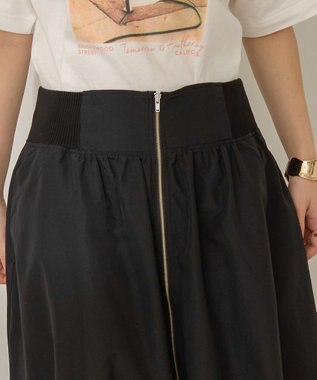 AMERICAN HOLIC 撥水加工 フロントZIPフレアスカート Black