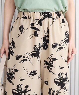 AMERICAN HOLIC 【WEB限定】アソートギャザー柄パンツ Flower Beige