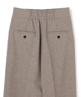 uncrave ウォッシャブルウールライクツイル ワイドパンツ シャンブレーチャコール